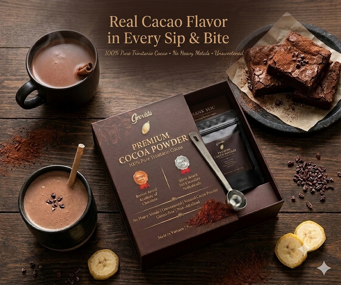 High-flavanol Grevista cocoa — non-alkalized, rich in epicatechin